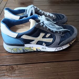 Premiata Low-Cut Sneakers VAR.1280E Navy Leather EU 42 Men’s Casual Shoes